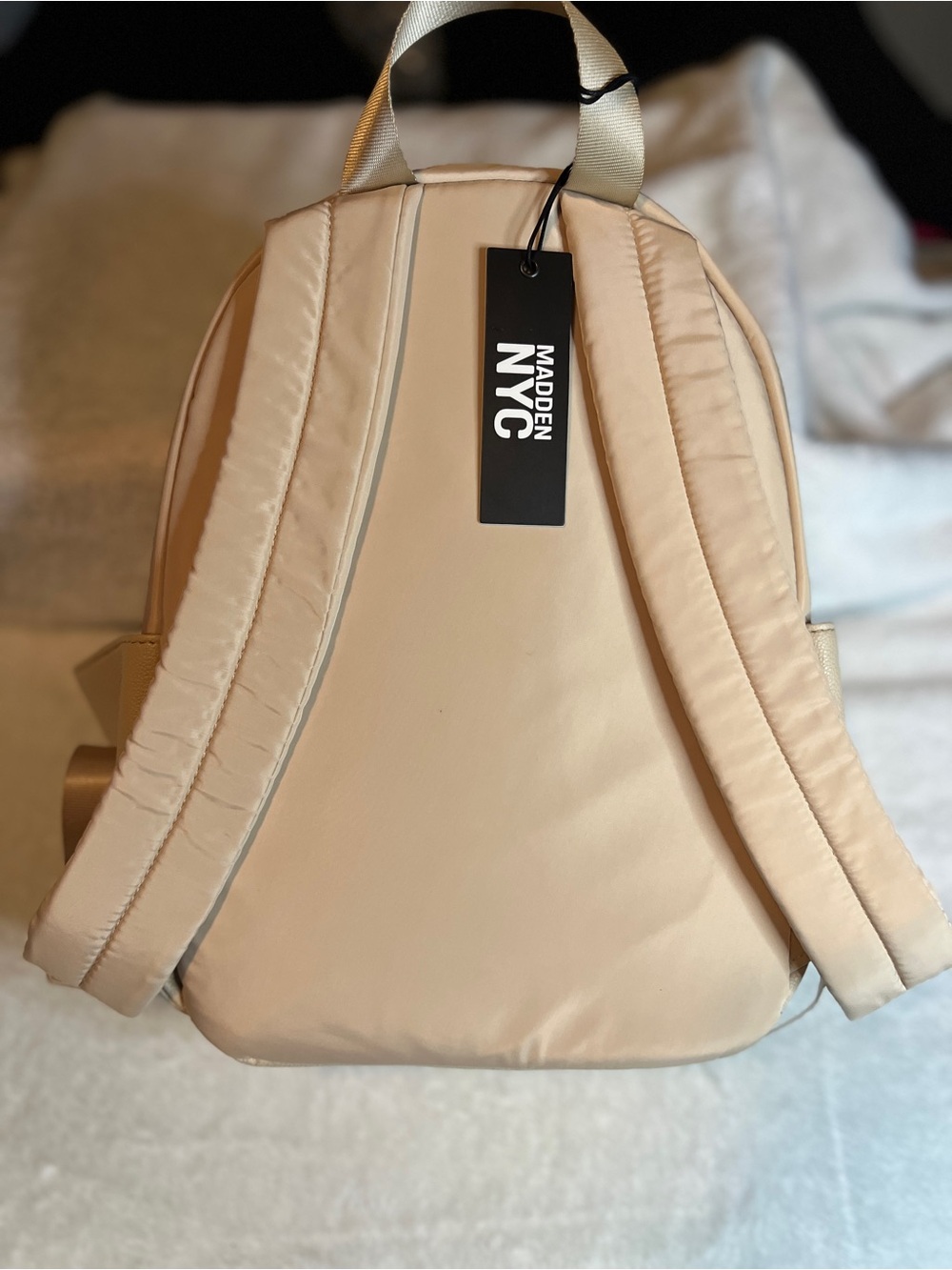 NWT✨ Steve Madden NYC Women’s Dome Core Mini Backpack w/ Multicolor Tassel Charm - Picture 5 of 7